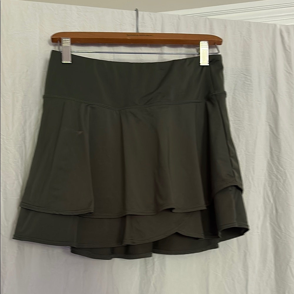 Women's Layered Tennis/ Golf Skirt in Dark Green